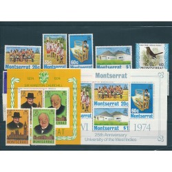 MONTSERRAT 1974 YEAR SET...