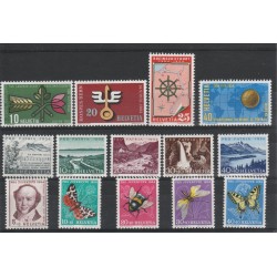 1954 SVIZZERA ANNATA COMPLETA 14 VALORI NUOVI INTEGRI MF20442