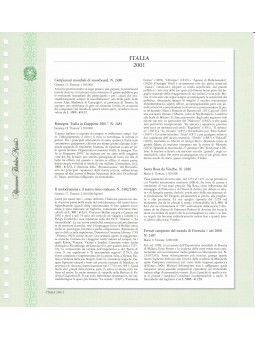 ITALIA 2001 FOGLI MARINI...