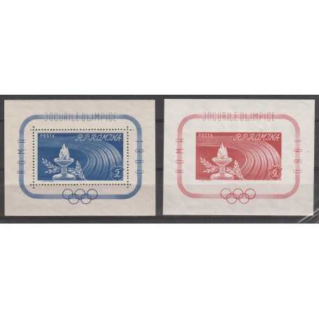 1960 ROMANIA OLIMPIADI DI ROMA 2 BF UNIF N 46/47 MNH MF17942