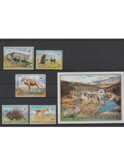 1981 LESOTHO SERIE FAUNA 5...