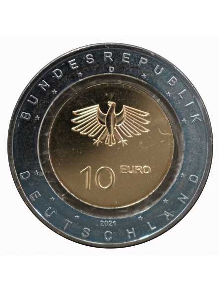 2021 GERMANIA MONETA 10 EURO - SULL'ACQUA - AUF DEM WASSER - POLIMERO - D -  MF101997