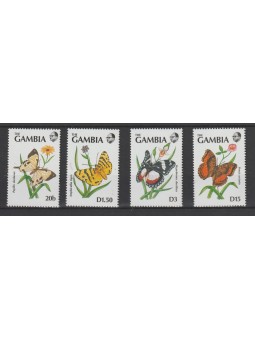 GAMBIA 1991 FAUNA FARFALLE...