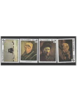 GAMBIA 1992 QUADRI VAN GOG...