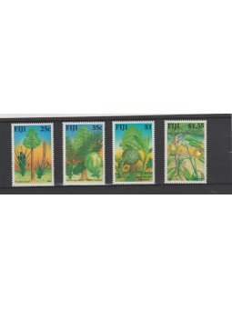 FIJI 1990 FLORA 4 VAL.MNH...