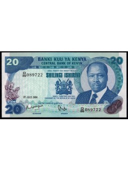 KENYA 1984 BANCONOTA 20...