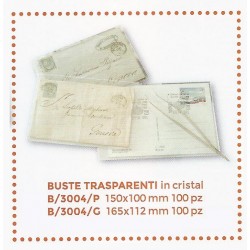 MARINI 100 BUSTE TRASPARENTI B-3004-P IN CRISTAL 150x100mm