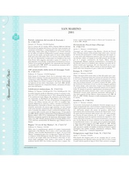 SAN MARINO 2001 FOGLI...