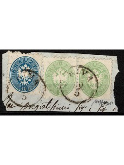 1863 AUSTRIA 2 x 3 K VERDE...