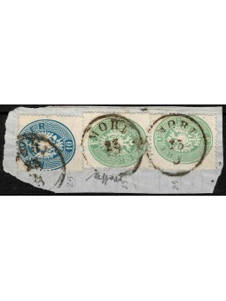 1863 AUSTRIA 2 x 3 K VERDE...