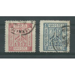 1917 POLONIA POLSKA EMISSIONI LOCALI PRZEDBORZ DENTELLATI 2 VALORI USATI CAFFAZ MF23160