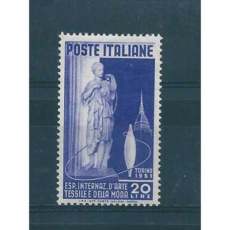 1951 REPUBBLICA ITALIANA ARTE TESSILE E MODA 1 V NUOVO MF15971