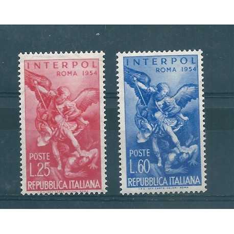 1954 REPUBBLICA ITALIANA INTERPOL 2 VAL MNH MF15970