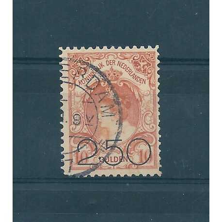 1920 OLANDA NEDERLAND EFFIGIE REGINA GUGLIELMINA SOPRAST 1 VAL USATO MF16142