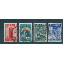 1933 OLANDA NEDERLAND SERIE PRO OPERE DEL MARE 4 VALORI USATI MF16040