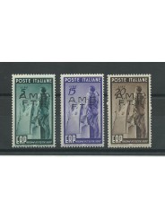 1949 TRIESTE A SERIE ERP PROG RICOSTRUZIONE EUROPEO 3 VAL NUOVI MNH MF23217