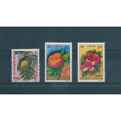 POLINESIA POLYNESIE 1958-62 FLORA E FIORI DI POLINESIA 3 VAL MNH MF16323
