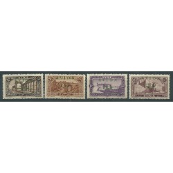 1925 SIRIA SYRIE SERIE POSTA AEREA SOPRASTAMPATA BILINGUE VERDE 4 V MNH YV N A26-A29 MF23349