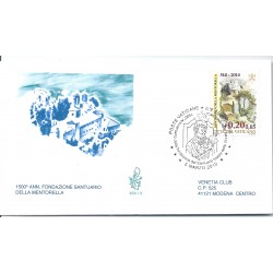 2010 FDC VENETIA 454 VATICANO SANTUATIO MENTORELLA UN VALORE MF16421