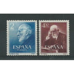 1952 SPAGNA ESPANA IN ONORE AI MEDICI CAJAL E CLUA 2 VAL MNH MF23416