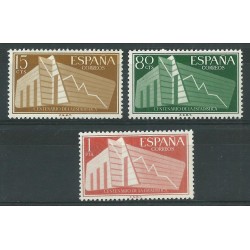 1956 SPAGNA ESPANA CENT STATISTICA SPAGNOLA 3 VAL MNH MF23417