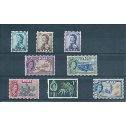 FIJI 1956-59 DEF ELISABETTA II SOGGETTI DIVERSI 8 V MlH YV 147-54 MF16646