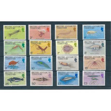 BRITISH ANTARCTIC TERRITORY 1984 LA VITA MARINA 16 VAL MNH MF16672