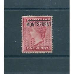 MONSERRAT 1876 VICTORIA SOPRASTAMPATO YVERT N1 MLH MF16714