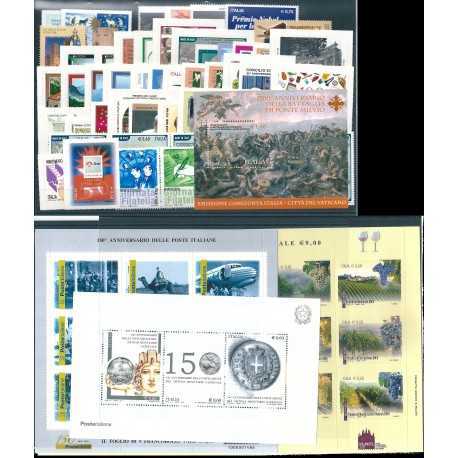 2013 ITALIA REPUBBLICA ANNATA COMPLETA 69 VALORI E 4 BF NUOVI MNH MF40602