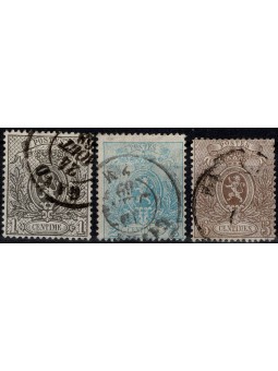 1866 BELGIO STEMMA 3 VALORI...