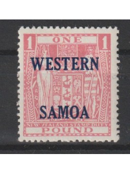 WESTERN SAMOA 1955 FISCALE...