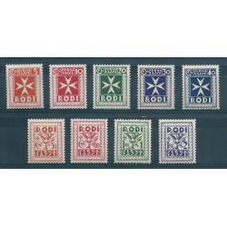 1934 EGEO SERIE SEGNATASSE SOGGETTI VARI 9 VAL NUOVI MLH MF17006