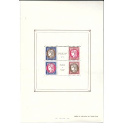 1937 FRANCIA FRANCE PEXIP FOGLIETTO DI 4 VAL MLH MF17032