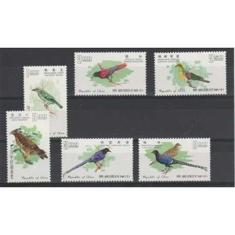 1967 TAIWAN FORMOSE BIRDS UCCELLI 6 V MNH MF18402