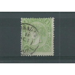 1865 SPAGNA ESPANA ISABELLA II 1 REAL VERDE N 76 - 1 VAL USATO MF23588