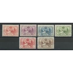 1907 SPAGNA ESPANA ESPOSIZIONE DI MADRID 6 VALORI NUOVI MLH MF23619