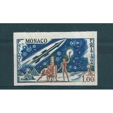 1964 MONACO EXPO PARIGI SPAZIO UN VALORE NON DENTELLATO MNH MF17163