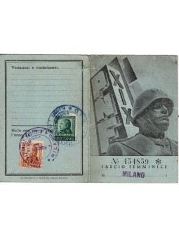 TESSERA FASCIO FEMMINILE DI...