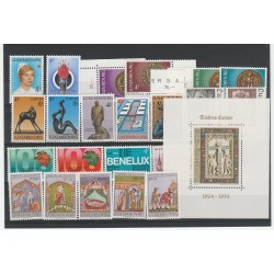 1974 LUSSEMBURGO ANNATA COMPLETA 22 VAL 1 BF MNH MF17376