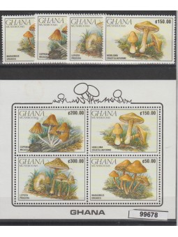 GHANA 1990 FLORA 4 VAL.1 BF...