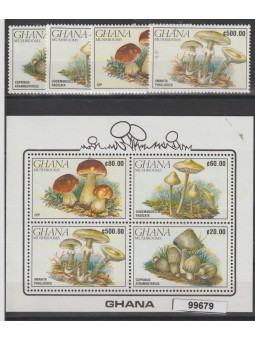 GHANA 1991 FLORA 4 VAL.1 BF...