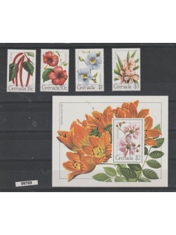 GRENADA 1979 FLORA 4 VAL +...