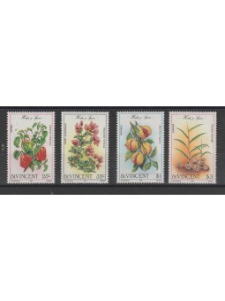 ST VINCENT 1985 FLORA 4 V....