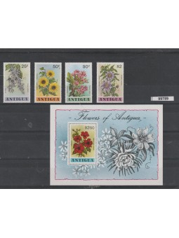 ANTIGUA 1978 FLORA 4 VAL +...