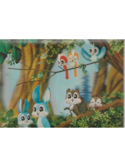 CARTOLINA 3D ANIMALI DEL...