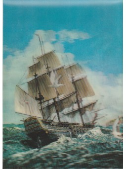 CARTOLINA 3D TEMA NAVI...