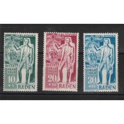 1949 GERMANIA OCC OCCUP FRANCESE BADEN RIVOLUZIONE 3 VAL MNH MF17648