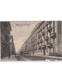 ANTICA CARTOLINA MILANO VIA...
