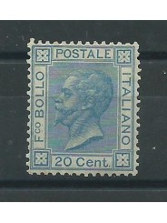 1867 REGNO ITALIA 20 C TORINO EFFIGIE VITTORIO EMANUELE II MLH CAFFAZ MF23949