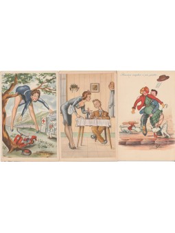 TRE CARTOLINE UMORISTICHE...